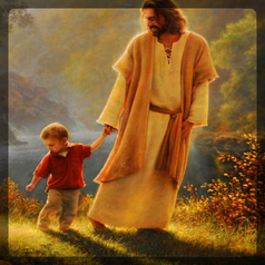 Jesus og en liten gutt