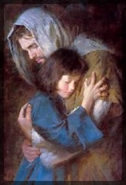 Jesus klemmer et barn