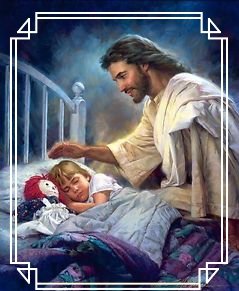Jesus og sovende jente