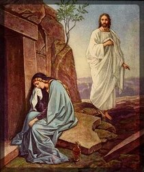 Jesus med gråtende kvinne
